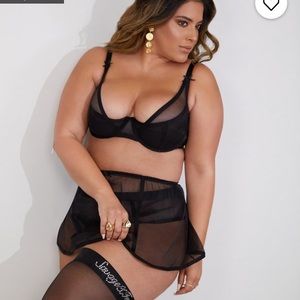 NWT Savage x Fenty Black Slip Skirt